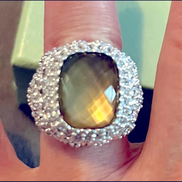 Rare Judith Ripka Smokey Quartz ring